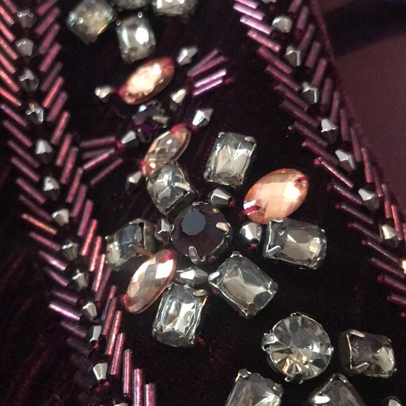 Neiman Marcus Exclusive velvet beaded dress w coat - updated photo measurements - Picture 4 of 16